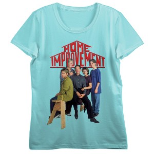 Home Improvement Group Shot Women'S Mint Short Sleeve Tee Shirt - 1 of 2