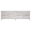 vidaXL Patio Storage Box White 78.1 in.x19.7 in.x22.2 in. Solid Wood Fir - 4 of 4