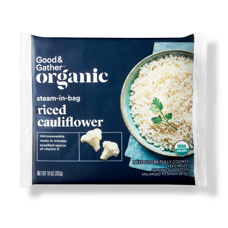 Organic Frozen Riced Cauliflower - 10oz - Good &#38; Gather&#8482;, 1 of 4