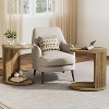 Tribesigns End Table for Couch, 2-Tier Side Table, C Table for Sofa, Small Space, Oval Bedside Nightstand for Bedroom, Brown - 2 of 4