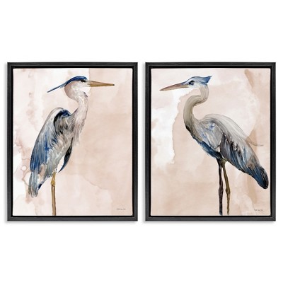 Stupell Industries Beautiful Heron Birds Standing Watercolor, 17" x 21"