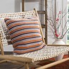 Candy Stripe Knit Pillow - Light Grey/Dark Grey/Orange/Pink - 20"X20" - Safavieh - 2 of 3