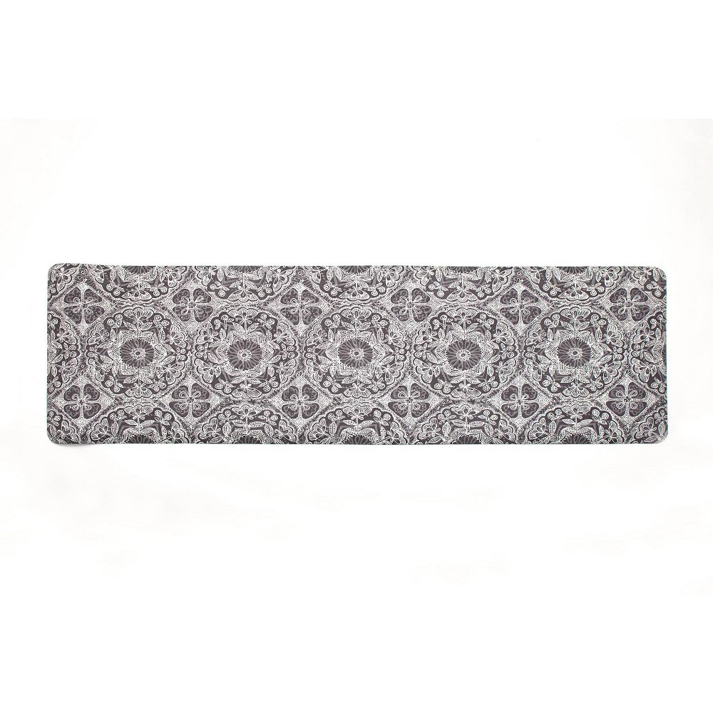 Photos - Doormat FloorPops 1'8"x5' Avalon Anti-Fatigue Comfort Floormat Assorted Gray