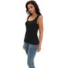 ATHLECHIC Women's Scoop Neck Ribbed Wide Strap Sleeveless Workout Basic Sport Tank Tops - 3 of 4