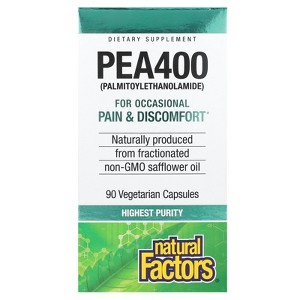 Natural Factors PEA400, (Palmitoylethanolamide), 400 mg, 90 Vegetarian Capsules - 1 of 3