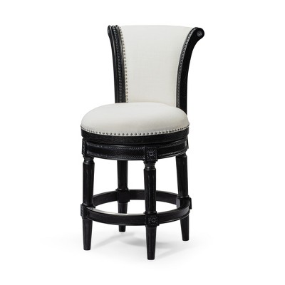 Maven Lane Pullman Swivel High Back Fabric Counter Height Bar Stool