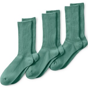 Lands' End Men's Crew Socks 3 Pack - 1 of 2