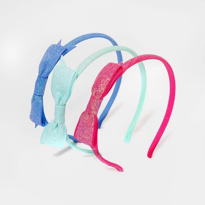 Girls' 3pk Glitter Bow Headband - Cat & Jack™