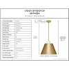 Urban Ambiance Luxury New Traditional Pendant 15.25''H x 17.875''W,  Brushed Bronze Finish,  Coronado Collection, UHP4254 - 3 of 4