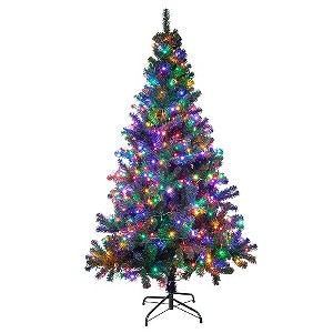 Sunnyglade Premium Artificial Christmas Tree with 600 LED Multicolored String Lights - 1 of 1