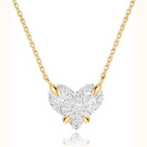 Gold Plated Faith Necklace for Women, Cross Evil Eye & Angel Wing CZ Pendant - 1 of 4