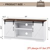 Living Room TV Stand for 65 Inch TV, Farmhouse Entertainment Center w/Sliding Barn Doors & Storage Cabinet, Modern Wood Media Console Table - 2 of 4