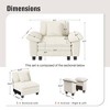 Captiva Designs Oversized Deep Seat Armchair, 1-Seater Upholstered Accent Chair, Comfy Corduroy Reading Chair - 3 of 4