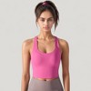 Anna-Kaci Active Women's Athletic Crop Tank Top with Cross Back Straps and Scoop Neckline - 2 of 4
