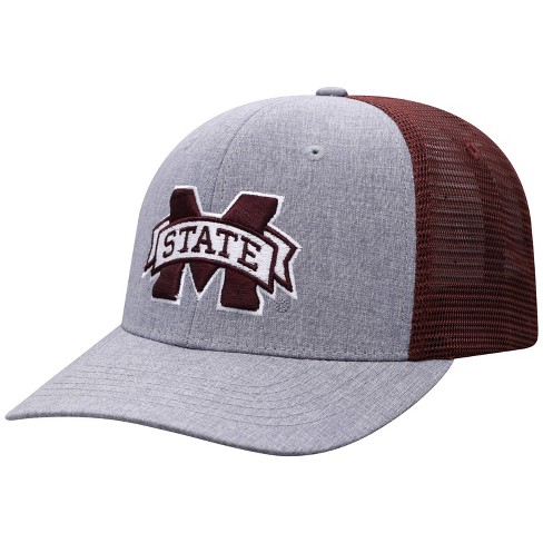 Ncaa Mississippi State Bulldogs Men S Gray Chambray With Hard Mesh Snapback Hat Target