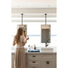TEHOME 20 in. W x 30 in. H Rectangular Metal Framed Ceiling Mounted Bathroom Vanity Mirror in Matt Black - 3 of 4