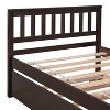 PAGED Twin Bed with Pull-Out Trundle, Wood Platform Bed Frame with Headboard and Footboard, No Box Spring Needed, Easy-Assembly - 4 of 4