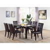 Simple Relax Set of 2 Leroux Upholstered Dining Chairs with Button Tufted in Dark Brown - 4 of 4