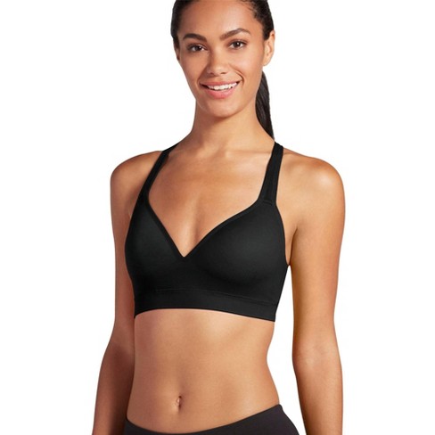 Jockey Women's Forever Fit Mid Impact Molded Cup Active Bra Xl Black :  Target