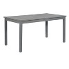 NicBex 79"/60" Outdoor Dining Table,Modern Rectangle Acacia Wood Patio Table with Butterfly Leaf for 4 to 6 Chairs,Outdoor Furniture,Brown/Gray - 4 of 4