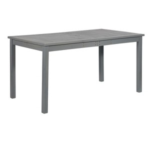 NicBex Outdoor Patio Dining Table with Umbrella Hole for 6 Person Patio Acacia Wood Table for Garden,Backyard - 1 of 4