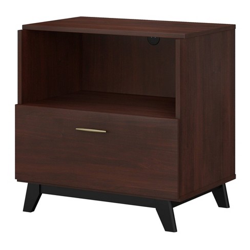 Centura Small Bookshelf With File Drawer Century Walnut Kathy