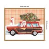 Amanti Art 28"x23" Santa on Wheels I by Annie Warren Framed Canvas Wall Art Print - 4 of 4