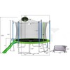 16FT Trampoline With Backboard, Slide, Ladder, Basketball Hoop, Football Goal, Safety Enclosure Net, Parent Child Interactive Outdoor Trampolines - 4 of 4
