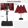 15ft Extra Large Double,Sided Patio Umbrella With Crank Handle & Base Included,Outdoor Market Umbrella for Poolside, Garden, Deck, Backyard Shade - 4 of 4