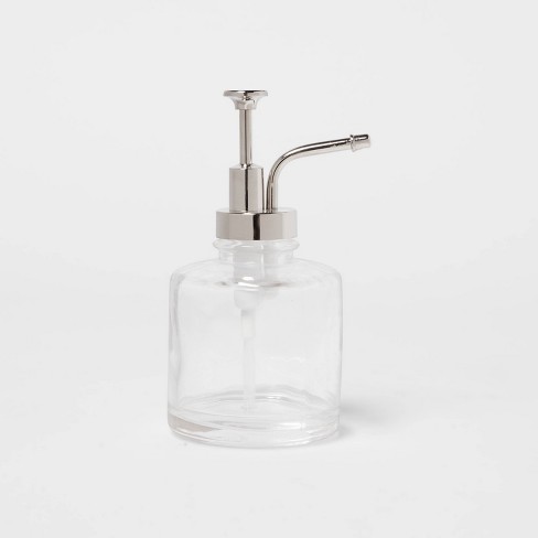 Mdesign Plastic Kitchen Sink Countertop Hand Soap Dispenser - Clear/bronze  : Target