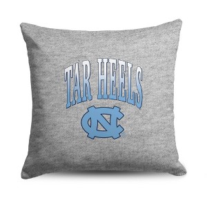 NCAA North Carolina Tar Heels 16" Heather Gray Sweatshirt Pillow - 1 of 4