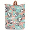 Opossum Cartoon Flannel Blanket - Plush, Soft, Knit Polyester Fabric, Cozy for Bed, Sofa, Travel - All Seasons Throw, Christmas Gifts - 2 of 4