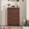 4 Drawer Dresser for Bedroom, 45.7" Tall Dresser with Door, Vertical Dresser with Storage, Freestanding Closet Dresser Chest - 2 of 4