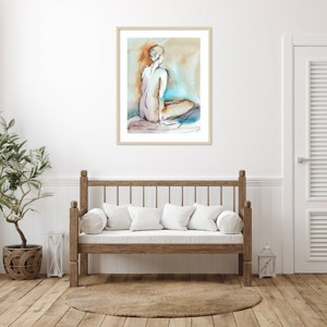 Amanti Art Watercolor Gesture Study I by Ethan Harper Wood Framed Wall Art Print - 1 of 4
