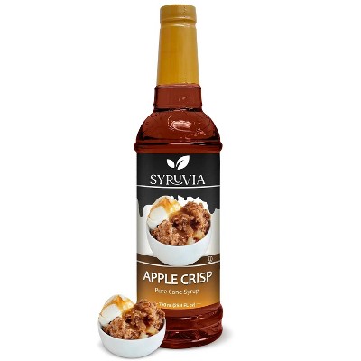 Syruvia Apple Crisp Syrup - 25.4 fl oz. Premium Flavoring Syrup For Coffee