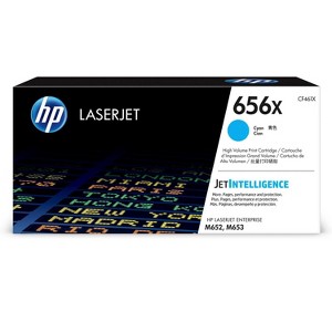 HP Inc. 656X High Yield Cyan Original LaserJet Toner Cartridge, ~22,000 pages, CF461X - 1 of 4