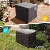 35 Gallon ProPlus Lockable Resin Deck Box,Waterproof Outdoor Storage Box for Patio Furniture,Garden Tools,Brown - 4 of 4