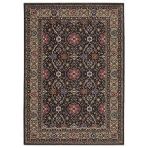 Oriental Weavers Hastings HA07D Charcoal / Pink Indoor Area Rug - 3'10" x 5'5" - 1 of 4