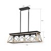 31"H Farmhouse 5-Lights Vintage Metal Pendant Light, Adjustable Metal Cage Chandeliers,Ceiling Lights Light Fixtures -The Pop Home - 4 of 4