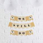 Big Dot of Happiness We Still Do - 50th Wedding Anniversary - Anniversary Party Mini Pennant Banner - We Still Do