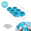 True Zoo Diamond Silicone Mold and Ice Cube Tray for Whiskey,  Set of 1, Makes 6 Ice Cubes - 3 of 4