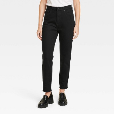 Women's High-rise 90's Slim Straight Jeans - Universal Thread™ Black ...