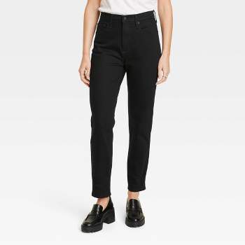 Women's High-Rise Ankle Jogger Pants - A New Day Black 8