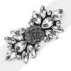 INSPIRE CHIC Women's Elastic Stretchy Vintage Elegant Rose Flower Rhinestone Belt - 2 of 4