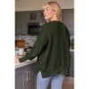 Women's Oversized Batwing Sweaters Fall Outfits Crewneck Knit Side Slit Fashion Pullover Tops - 4 of 4