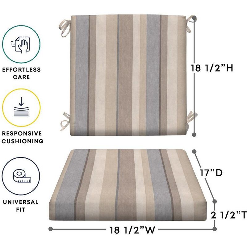 Honeycomb Outdoor Midback Dining Chair Cushion, 2 of 5