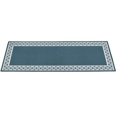 Collections Etc Two-tone Basket Weave Border Tufted Accent Rug 22