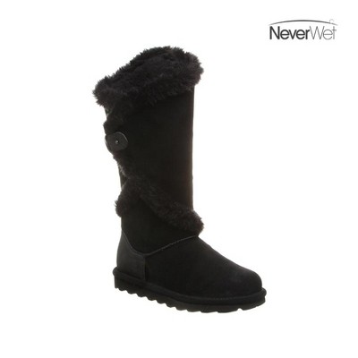 bearpaw white fur boots