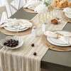 Design Imports  Braided Stripe Jacquard Fringe Table Runner, 15X72", Vintage Linen - 3 of 4