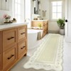 Garvee Area Rugs for Living Room Bedroom Scalloped Floral Bordered Rug Soft Non Slip Low Pile Indoor Carpet - 3 of 4